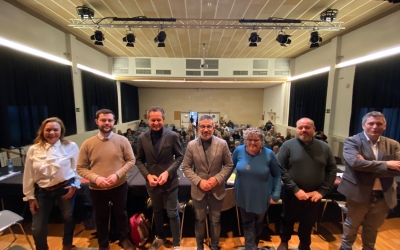 Cuca Santos, Eloi Cortés, Lluís Matas, Gabriel Fernández, Nani Valero, Joan Mena i José Luís Fernández al debat | Ràdio Sabadell